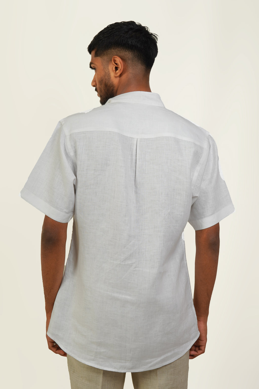 Detachable Collar Shirt - Soft White