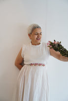 Embroidered Belt Dress