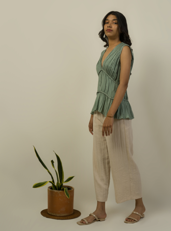 Gathered Top - Sage Green