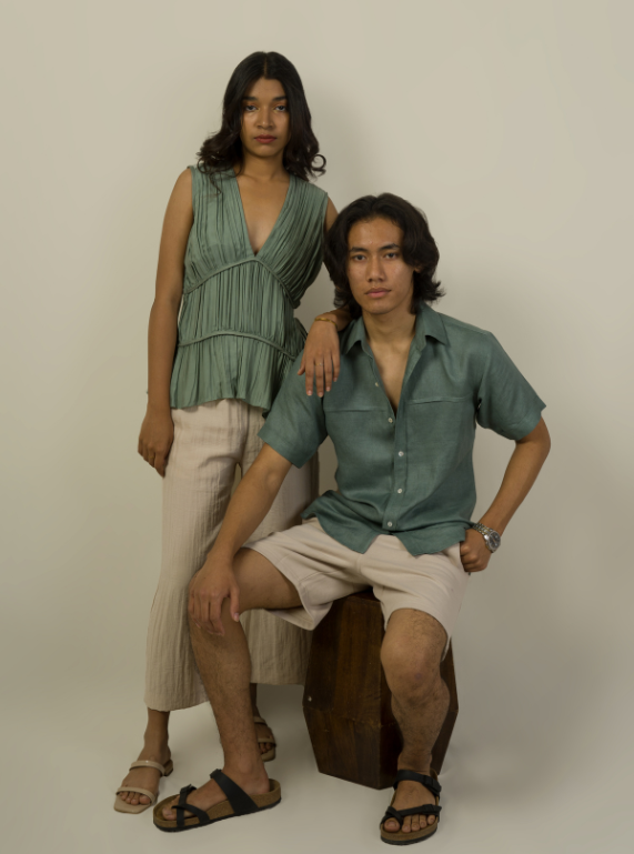 Gathered Top - Sage Green