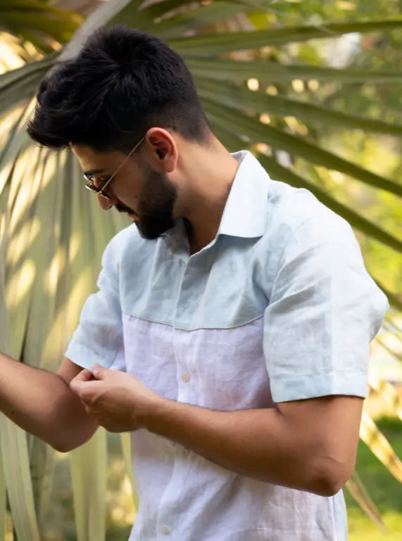 Cool Water Sun-Shade Linen Shirt