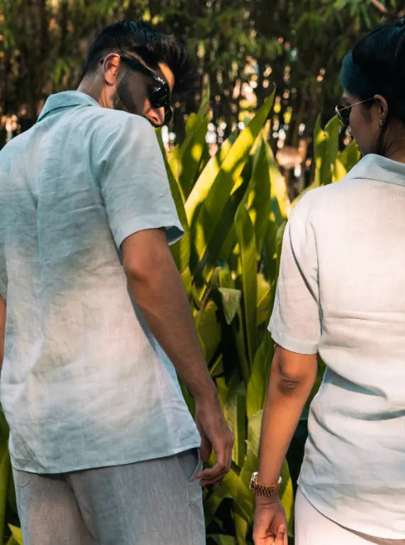 Cool Water Sun-Shade Linen Shirt