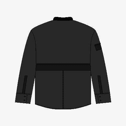 BLACK SHACKET WITH FLAP POCKETS