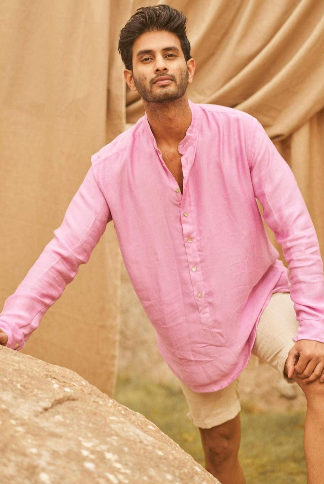 Buttoned Pullover Shirt