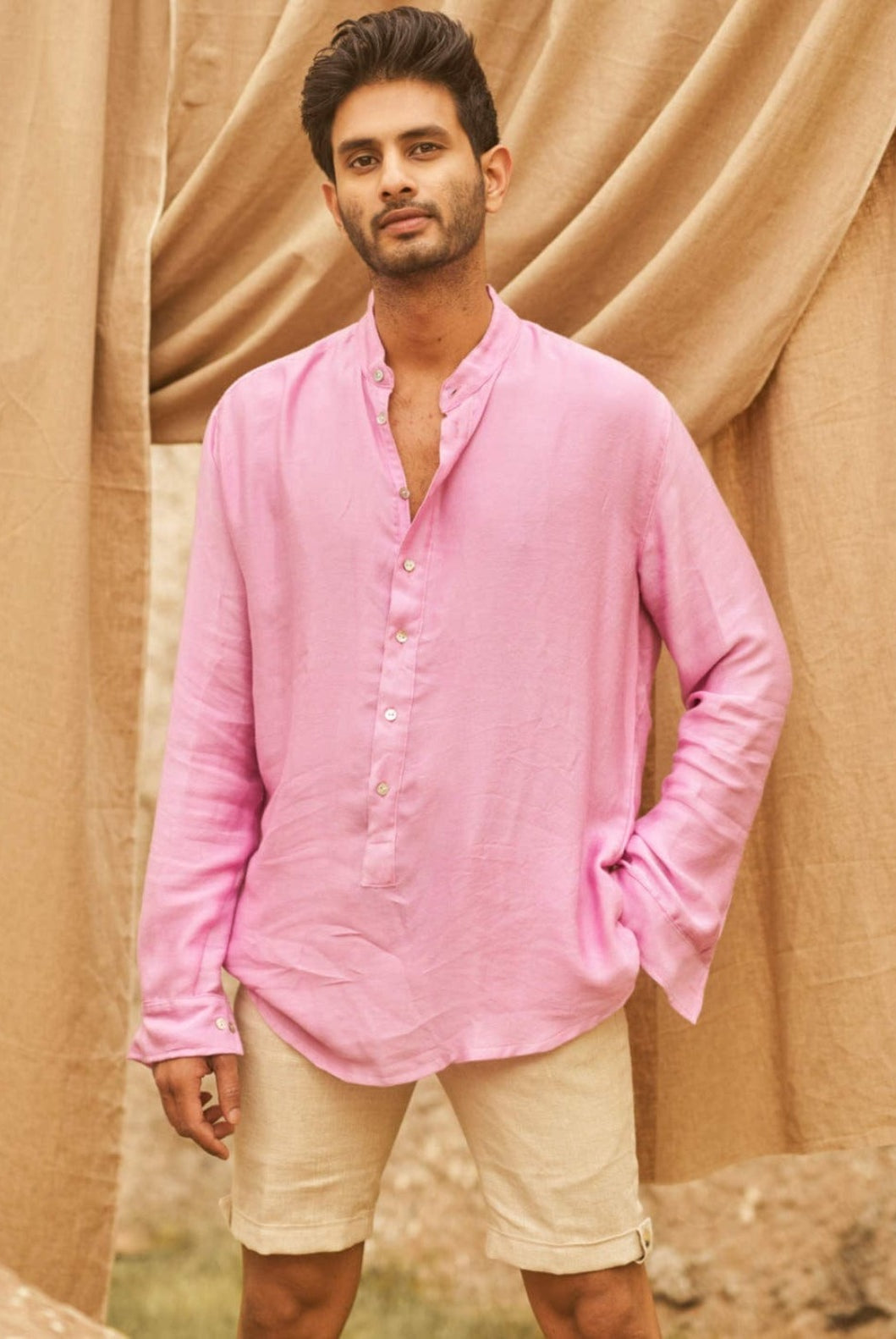 Buttoned Pullover Shirt