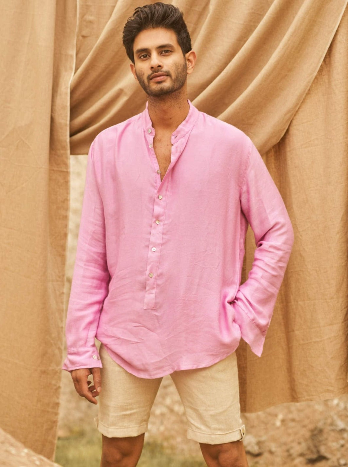 Buttoned Pullover Shirt