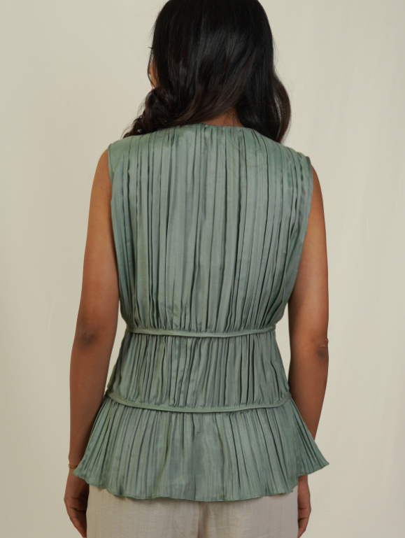 Gathered Top - Sage Green
