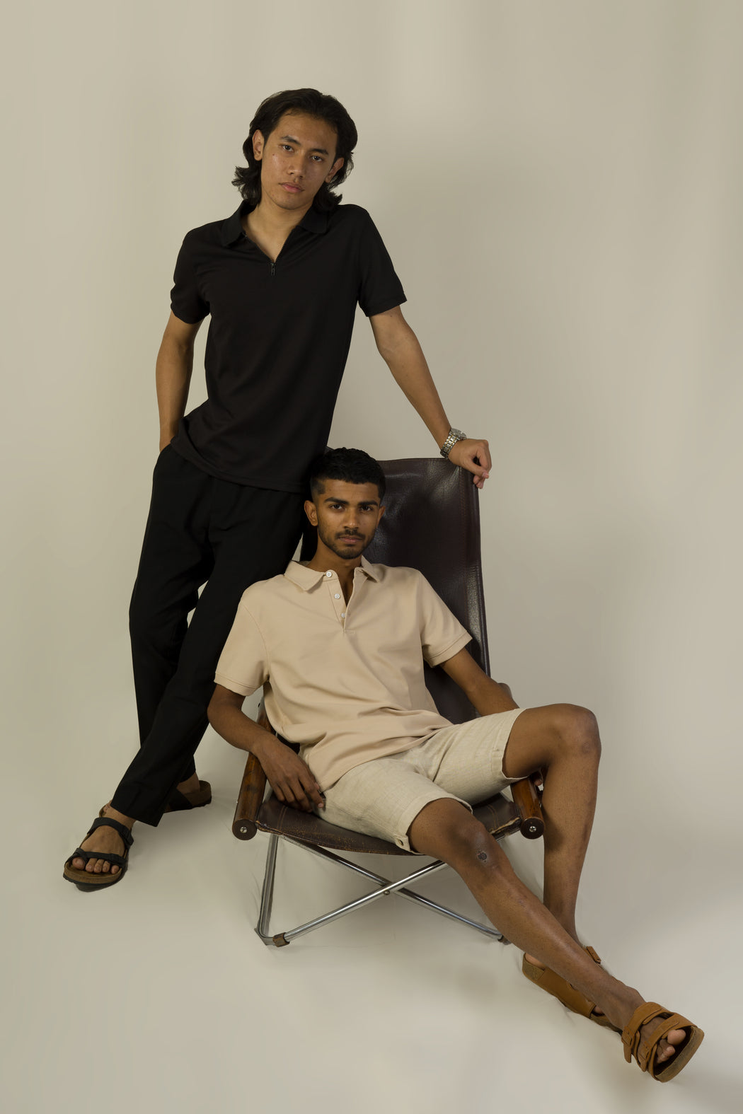 Waffled Polo - Soft Beige