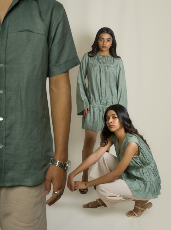 Gathered Top - Sage Green