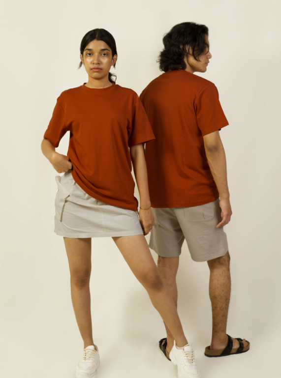 Round Neck T-Shirt - Intense Rust