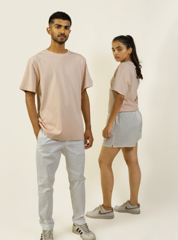 Round Neck T-Shirt - Nude Beige