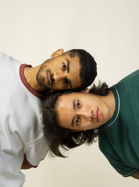 Green Crew Neck T-shirt with White Detail
