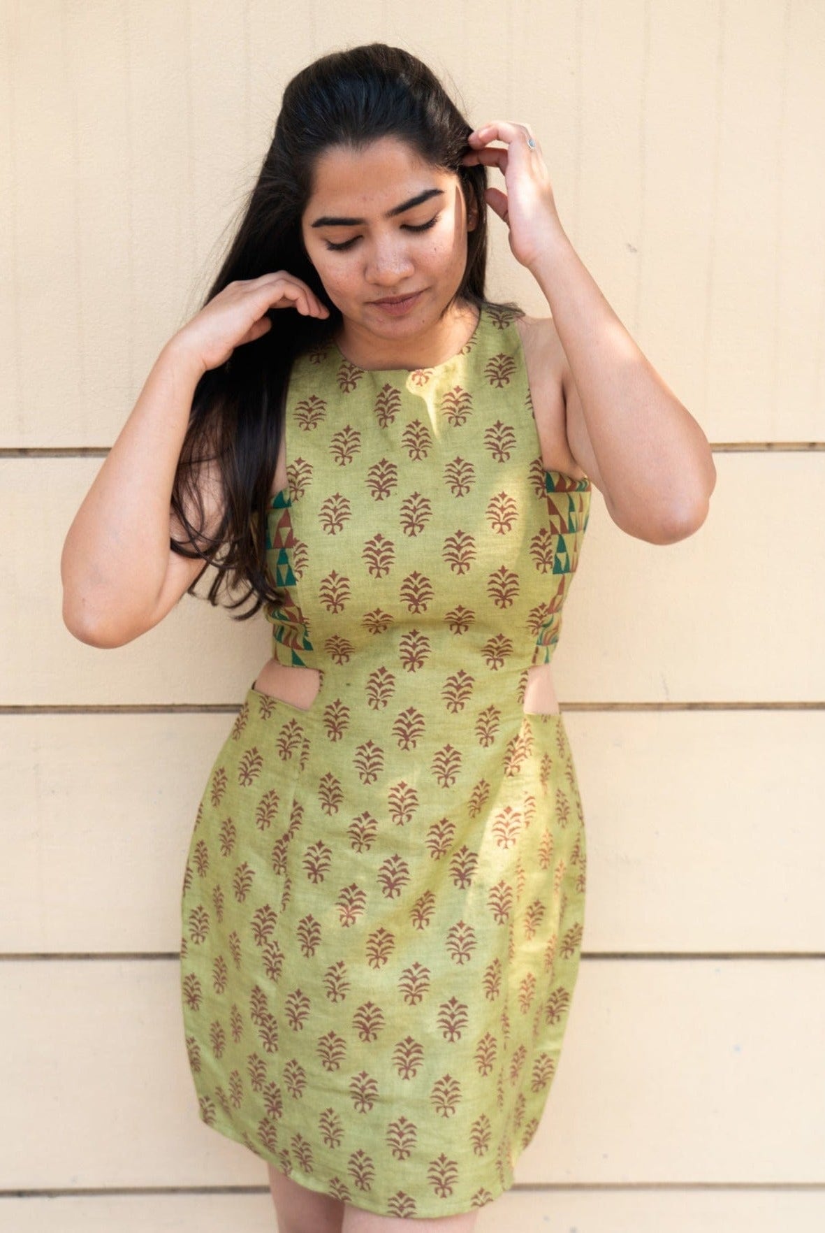 Green Panelled Dress